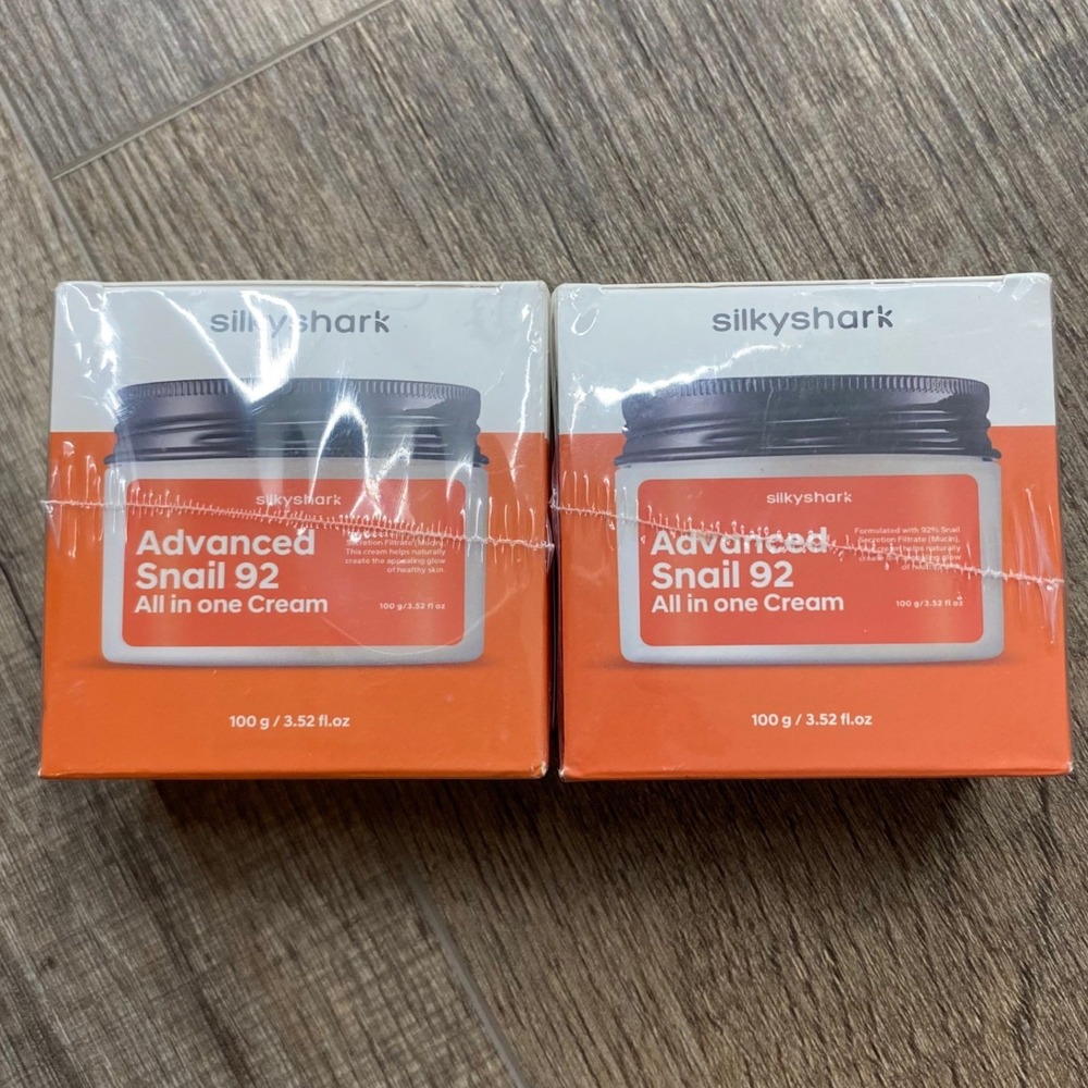 Silkyshark Advanced Snail 92 All In One Cream 100g Snail Mucin Moisturizer 2 Pck